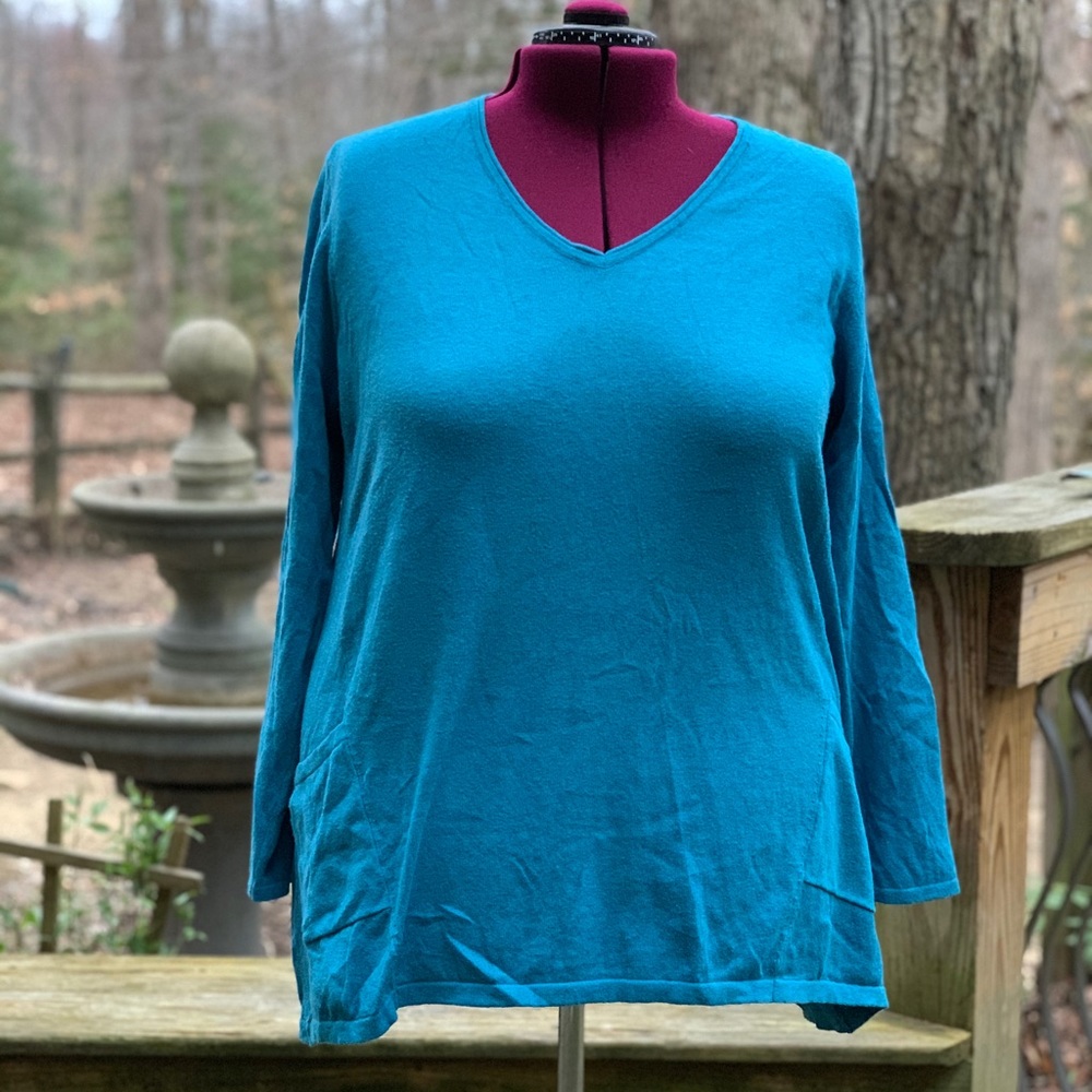 J Jill Cotton/Cashmere sweater with pockets